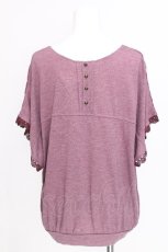 画像2: axes femme / リボンドルマントップス  パープル S-26-07-24-030-AX-TO-HR-ZS (2)