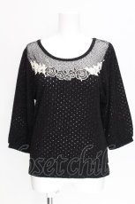 画像1: axes femme / バラ刺繍入りドルマンプルオーバー  黒 S-26-07-24-038-AX-TO-HR-ZS (1)