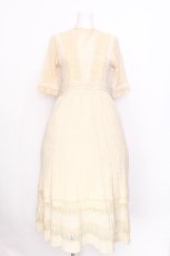 画像1: an another angelus / レース使い楊柳シフォンワンピース  キナリ S-26-07-24-044-CA-OP-HR-ZS (1)