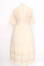 画像2: an another angelus / レース使い楊柳シフォンワンピース  キナリ S-26-07-24-044-CA-OP-HR-ZS (2)