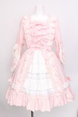 画像1: BABY,THE STARS SHINE BRIGHT / ローブ・ア・ラ・フランセーズワンピース&ヘッドドレスセット  ピンク S-26-07-24-045-BA-ZA-AS-ZS (1)