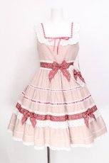 画像1: BABY,THE STARS SHINE BRIGHT / Waffle Cottonティアードジャンパースカート  ピンク S-26-07-24-046-BA-OP-HR-ZS (1)