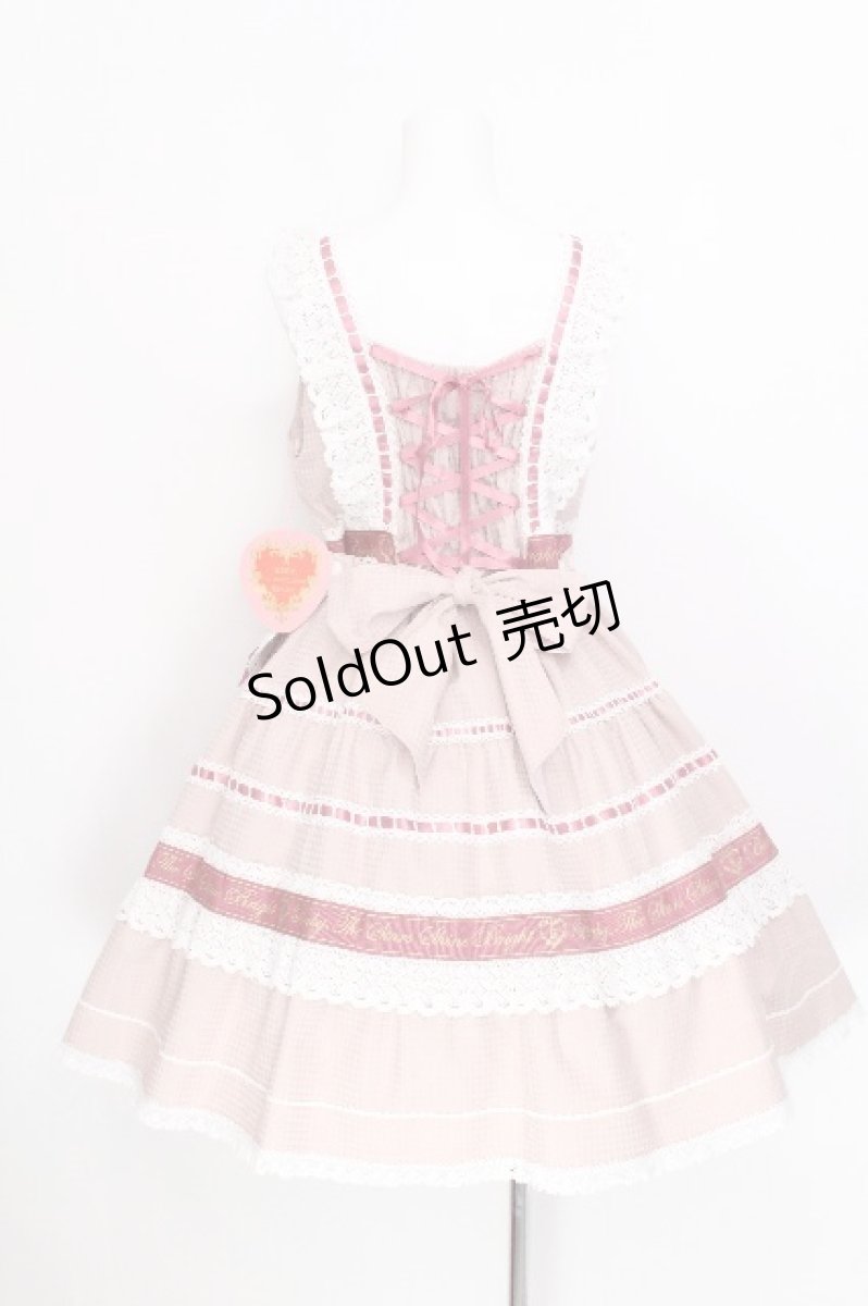 画像2: BABY,THE STARS SHINE BRIGHT / Waffle Cottonティアードジャンパースカート  ピンク S-26-07-24-046-BA-OP-HR-ZS (2)