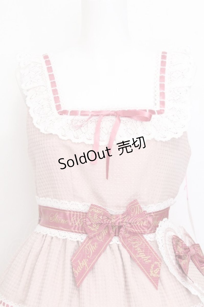 画像3: BABY,THE STARS SHINE BRIGHT / Waffle Cottonティアードジャンパースカート  ピンク S-26-07-24-046-BA-OP-HR-ZS (3)