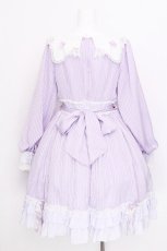 画像2: BABY,THE STARS SHINE BRIGHT / Little Kitten Luluna ストライプワンピース  ラベンダー S-26-07-24-050-BA-OP-HR-ZS (2)