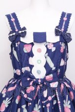 画像3: Angelic Pretty / Candy Ornamentジャンパースカート  ネイビー S-26-07-24-055-AP-OP-SA-ZS (3)