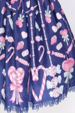 画像4: Angelic Pretty / Candy Ornamentジャンパースカート  ネイビー S-26-07-24-055-AP-OP-SA-ZS (4)