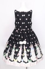 画像2: Angelic Pretty / マシュマロバニー襟付ジャンパースカート  黒 S-26-07-24-057-AP-OP-AS-ZS (2)