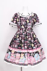 画像1: Angelic Pretty / Toy's Donut Dinerワンピース  クロ S-26-07-24-058-AP-OP-SZ-ZS (1)