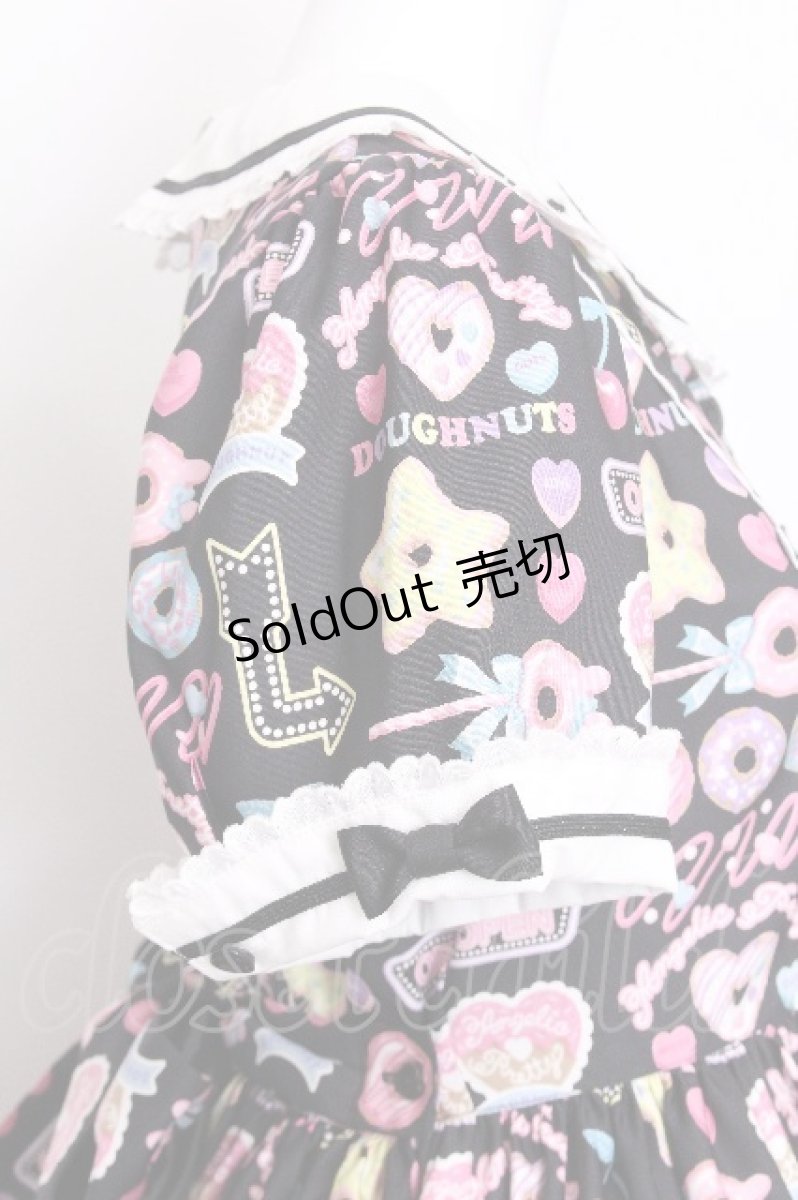 画像4: Angelic Pretty / Toy's Donut Dinerワンピース  クロ S-26-07-24-058-AP-OP-SZ-ZS (4)