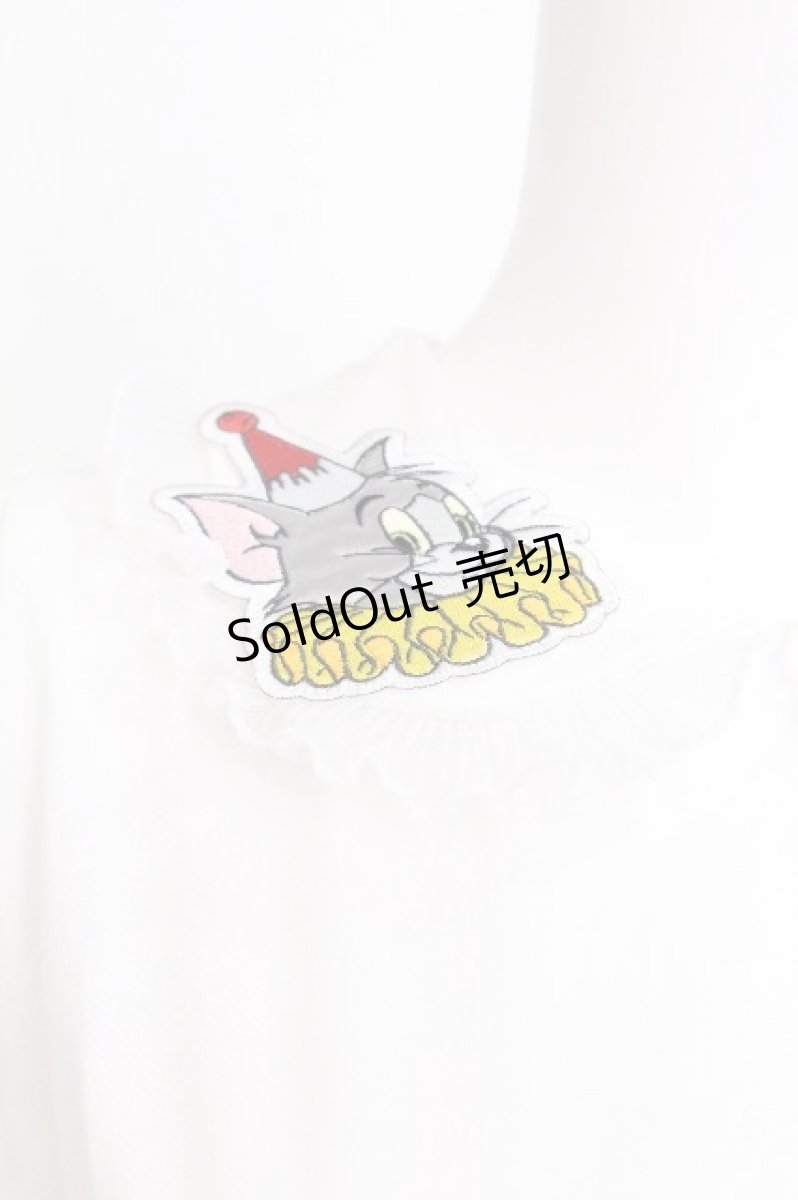 画像3: Nile Perch / TOM and JERRY ワッペンカットソー  白 S-26-07-24-008-LO-TO-SZ-ZS (3)
