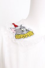画像3: Nile Perch / TOM and JERRY ワッペンカットソー  白 S-26-07-24-008-LO-TO-SZ-ZS (3)