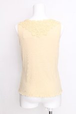 画像2: axes femme / 吸水速乾モチーフレースタンク  イエロー S-26-07-24-011-AX-TO-HR-ZS (2)