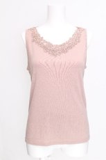 画像1: axes femme / レースモチーフタンクトップ  ピンクベージュ S-26-07-24-018-AX-TO-HR-ZS (1)