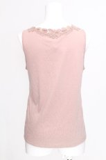 画像2: axes femme / レースモチーフタンクトップ  ピンクベージュ S-26-07-24-018-AX-TO-HR-ZS (2)