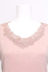 画像3: axes femme / レースモチーフタンクトップ  ピンクベージュ S-26-07-24-018-AX-TO-HR-ZS (3)