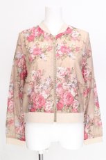 画像1: axes femme POETIQUE / 大花柄シャツブルゾン  ベージュ S-26-07-24-021-AX-TO-HR-ZS (1)