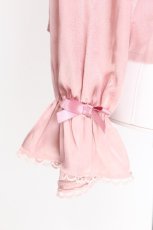 画像4: axes femme kawaii / プチリボン配色ブラウス  ピンク S-26-07-24-023-AX-BL-HR-ZS (4)