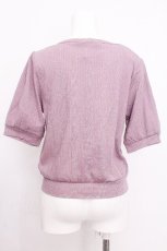 画像2: axes femme / ラベンダー刺繍リブカーデ  ラベンダー S-26-07-26-037-AX-TO-AS-ZS (2)