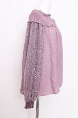 画像3: axes femme / ミュルーズ袖ボリュームブラウス  ピンク S-26-07-26-038-AX-BL-AS-ZS (3)