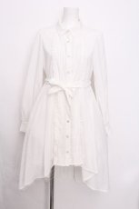 画像1: axes femme POETIQUE / フィッシュテールシャツチュニック  白 S-26-07-26-039-AX-OP-AS-ZS (1)