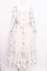 画像1: axes femme / ラッフルフリルレース花柄ワンピース  アイボリー S-26-07-26-040-AX-OP-HR-ZS (1)