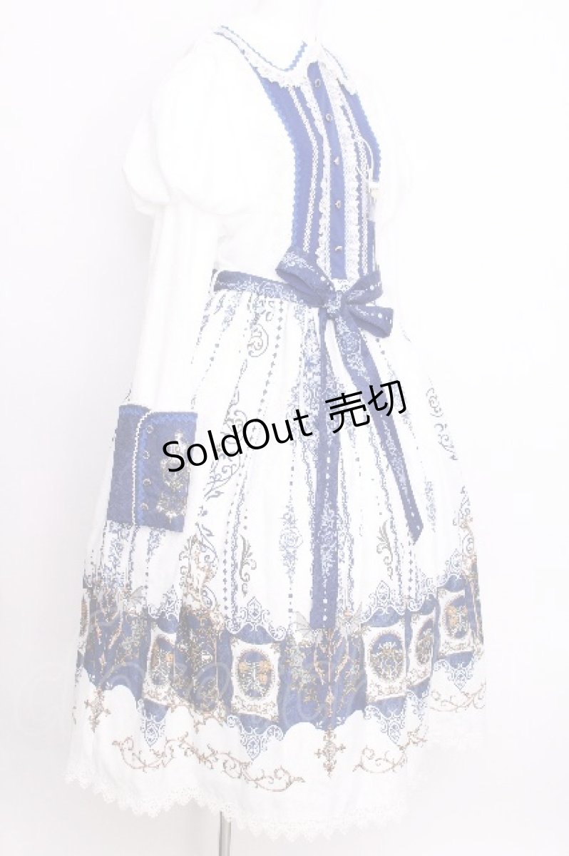 画像2: Miss Cube / Blood Night Lamplighter ワンピース L 白ｘ青 S-26-07-26-041-LO-OP-HR-ZS (2)