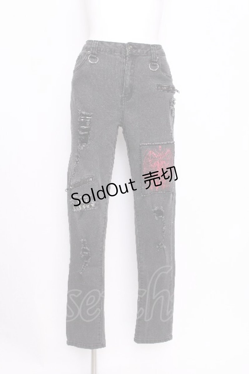 画像1: KILLSTAR / スタッズパンツ  黒 S-26-07-26-056-PU-PA-AS-ZS (1)