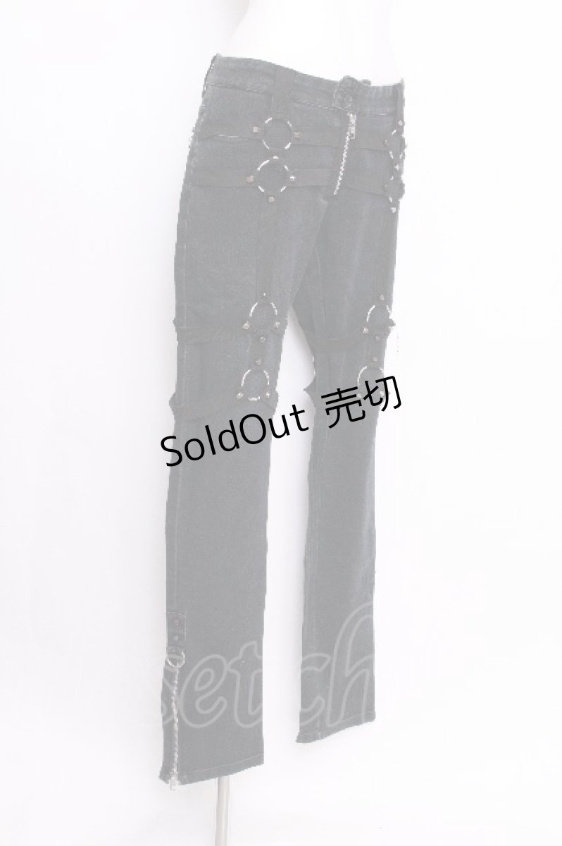 画像2: PUNK / ハーネスベルトパンツ  黒 S-26-07-26-059-PU-PA-AS-ZS (2)