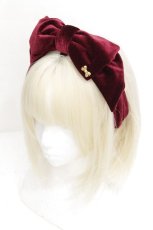 画像1: Angelic Pretty / Lady Ribbon　ヘアバンド  ワイン S-26-07-26-015-AP-ZA-AS-ZS (1)