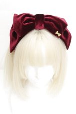 画像2: Angelic Pretty / Lady Ribbon　ヘアバンド  ワイン S-26-07-26-015-AP-ZA-AS-ZS (2)