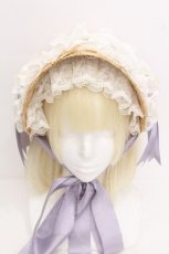 画像2: LOLITA / 麦わらボンネットハット  ラベンダー S-26-07-26-023-LO-OP-HR-ZS (2)