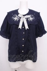 画像1: Amavel / Twilight Unicornブラウス  紺 S-26-07-26-029-CA-BL-AS-ZS (1)