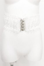 画像1: axes femme / レースゴムベルト  白 S-26-07-27-001-AX-BL-HR-ZS (1)