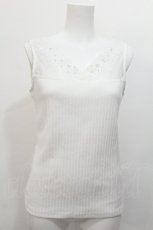 画像1: axes femme / 吸水速乾レースタンク  白 S-26-07-27-026-AX-TO-HR-ZS (1)