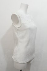 画像2: axes femme / 吸水速乾レースタンク  白 S-26-07-27-026-AX-TO-HR-ZS (2)