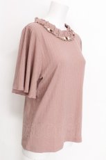 画像2: axes femme / プチスタンドリブプルオーバー  ピンク S-26-07-27-034-AX-TO-HR-ZS (2)