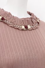 画像4: axes femme / プチスタンドリブプルオーバー  ピンク S-26-07-27-034-AX-TO-HR-ZS (4)