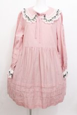 画像1: PINK HOUSE / ミッキー&ミニー刺繍レースチュニック  ピンク S-26-07-27-040-LO-OP-AS-ZS (1)