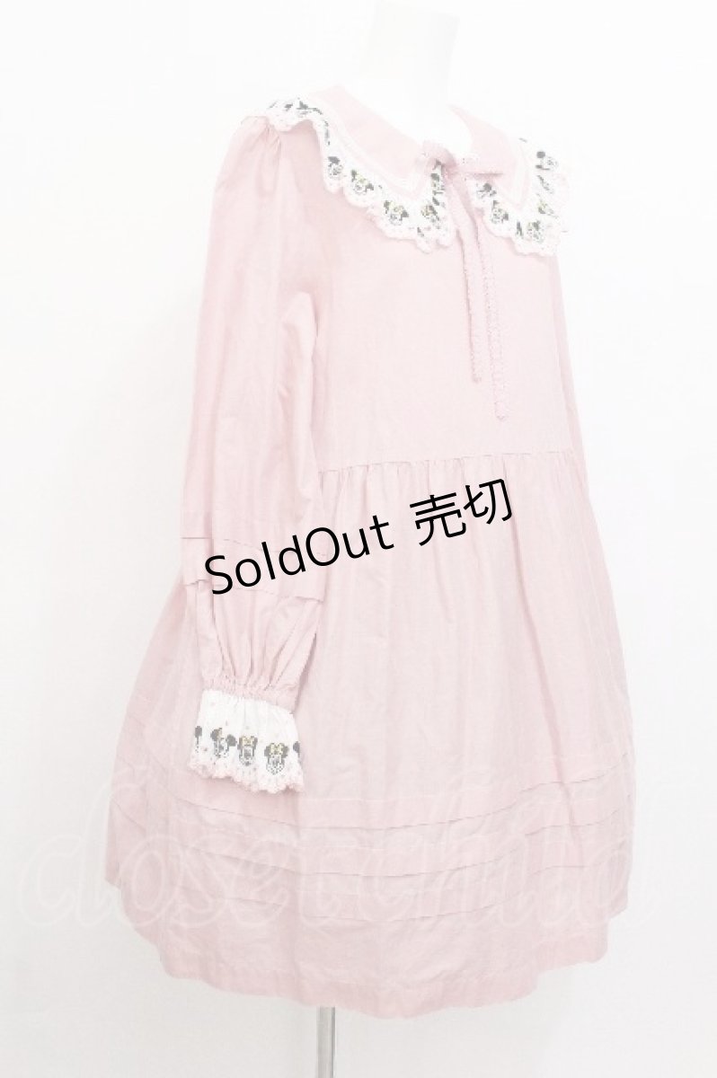 画像2: PINK HOUSE / ミッキー&ミニー刺繍レースチュニック  ピンク S-26-07-27-040-LO-OP-AS-ZS (2)