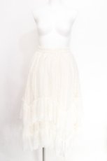 画像1: axes femme / フリルレースイレヘムスカート  アイボリー S-26-07-27-044-AX-SK-HR-ZS (1)
