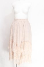 画像1: axes femme / フリルレースイレヘムスカート  ピンク S-26-07-27-045-AX-SK-HR-ZS (1)