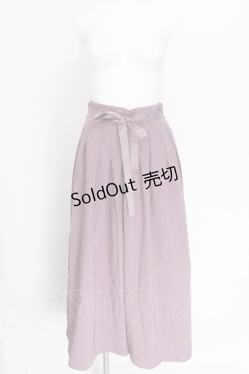 画像1: axes femme / ハイウエストプリーツ袴パンツ  ラベンダー S-26-07-27-049-AX-PA-AS-ZS (1)