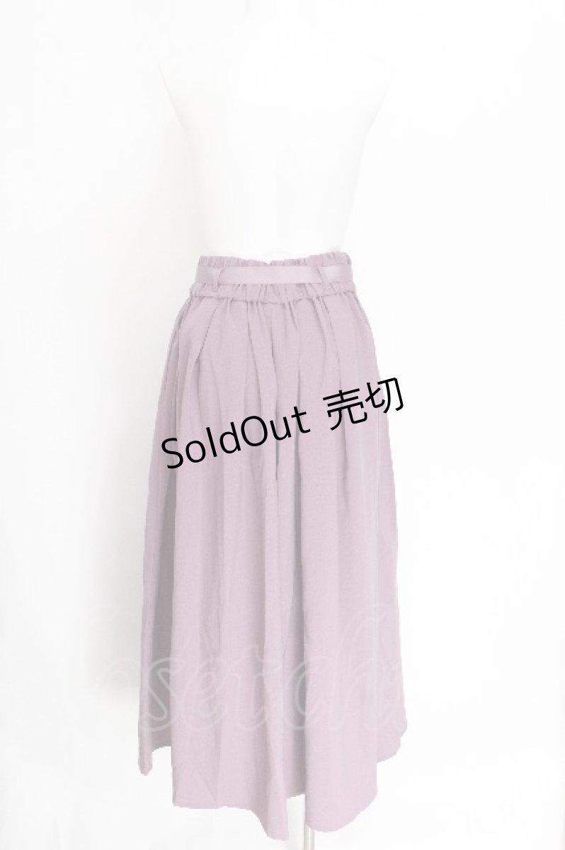 画像2: axes femme / ハイウエストプリーツ袴パンツ  ラベンダー S-26-07-27-049-AX-PA-AS-ZS (2)