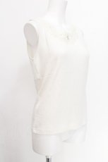 画像3: axes femme / 吸水速乾フラワーレースタンク  白 S-26-07-27-053-AX-TO-HR-ZS (3)