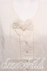 画像3: PINK HOUSE / 半袖ローンブラウス  白 S-26-07-27-094-LO-BL-HR-ZS (3)