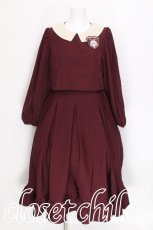 画像1: m petit by misako / マイメロワッペン付きワンピース  ワイン S-26-07-27-100-LO-OP-HR-ZS (1)