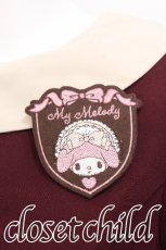 画像4: m petit by misako / マイメロワッペン付きワンピース  ワイン S-26-07-27-100-LO-OP-HR-ZS (4)