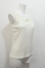 画像2: axes femme / 吸水速乾フラワーレースタンク  オフ S-26-07-27-025-AX-TO-HR-ZS (2)
