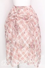画像1: axes femme / ロージーチェックドロストスカート  ピンク S-26-07-29-042-AX-SK-HR-ZS (1)